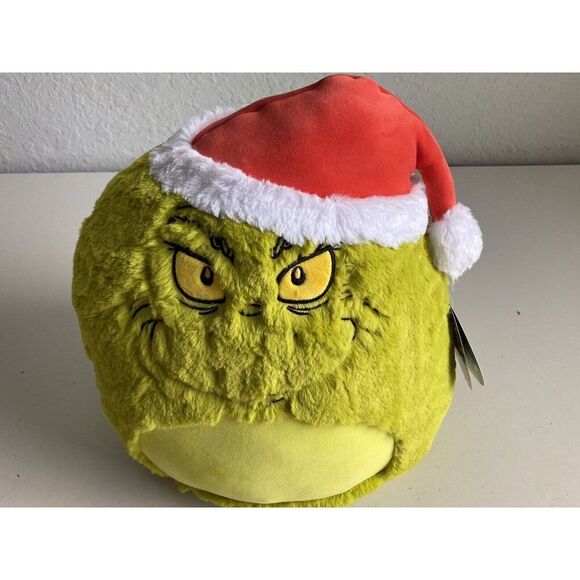 Squishmallows 12" Fuzz-A-Mallows Grinch in Santa Hat Soft Plush Christmas NEW - Picture 10 of 11